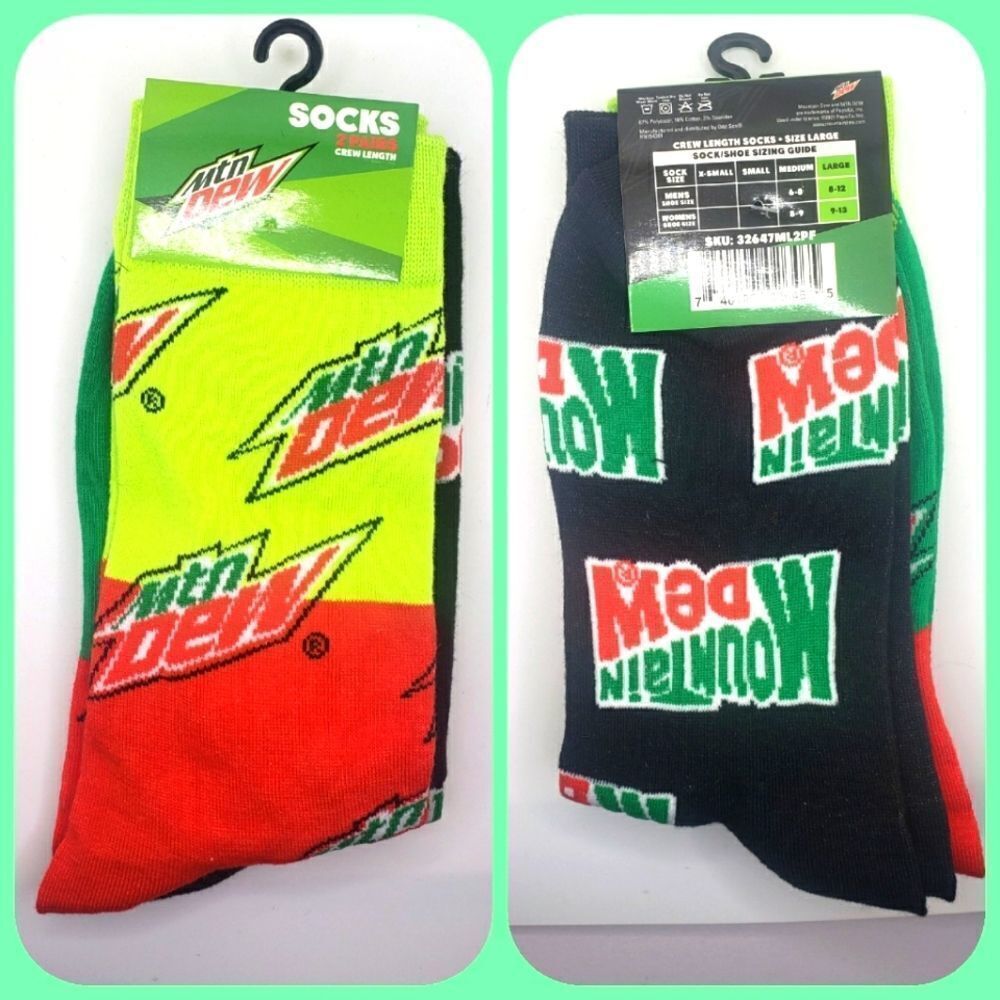 MOUNTAIN dew crew socks